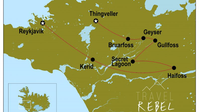 iceland Golden Circle Roadmap