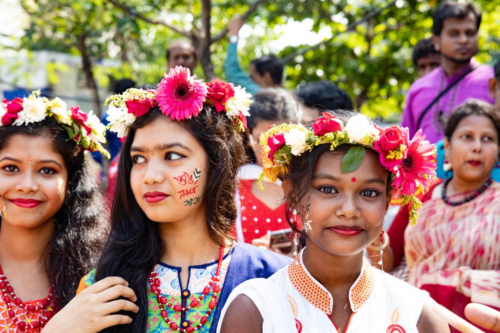 Bengali New Year Shuvo Noboborsho - Flower Crowns Girls