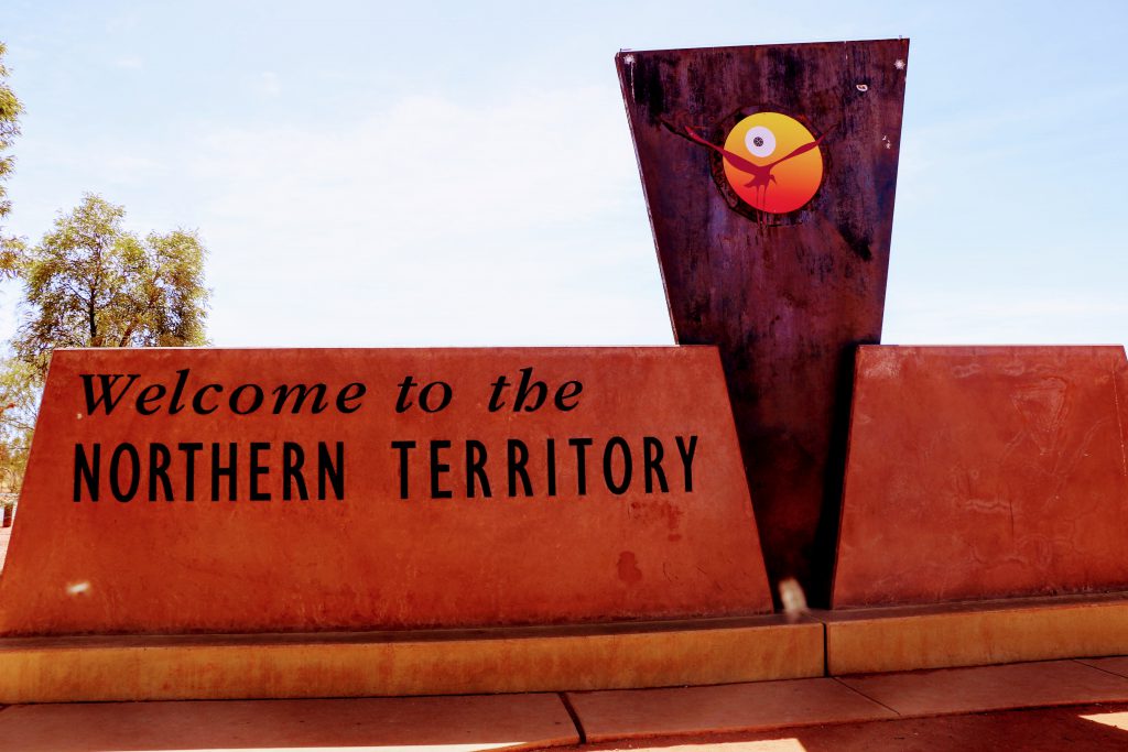 The Northern Territory Outback Australië sign