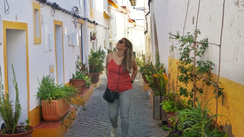 Elvas, Portugal, colorful and authentic little streets in Portugal
