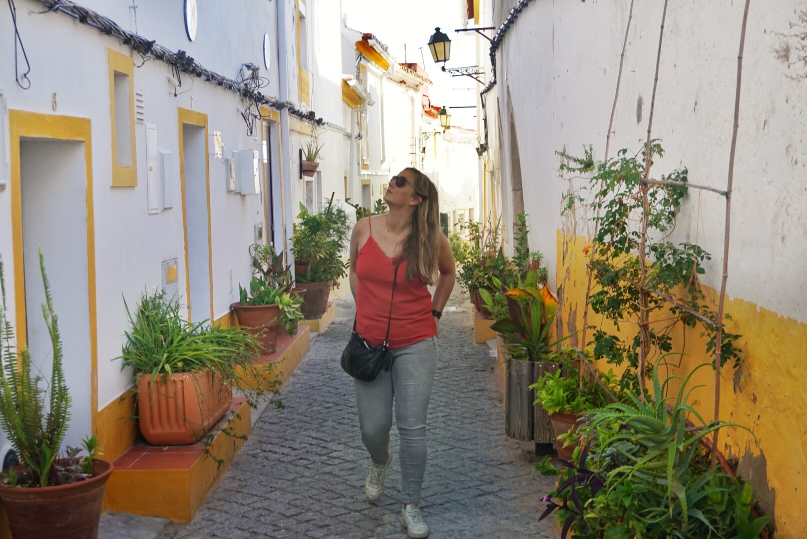 Elvas, Portugal, colorful and authentic little streets in Portugal