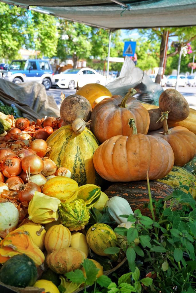 Estremoz in Alentejo - Local market with fresh vegetables, fruit, meat,..and second hand market