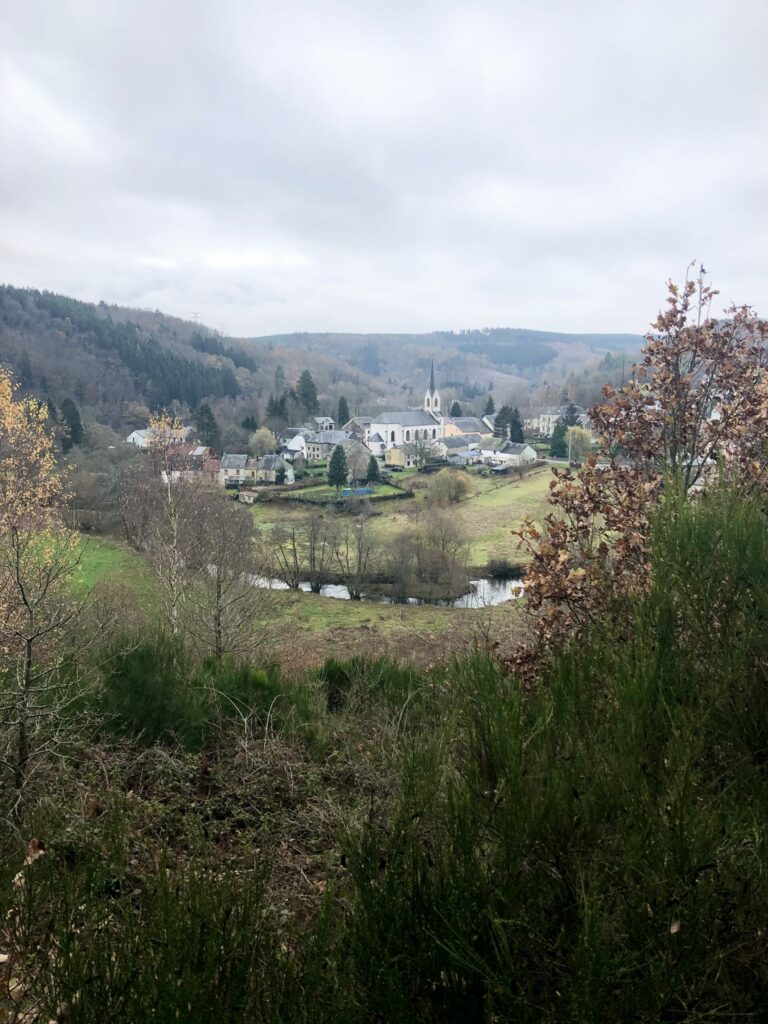 Views over Radelange village during the hike