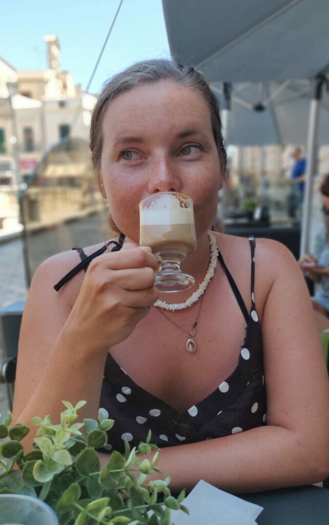 Coffee sipping in Italy